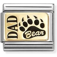 Gold Dad Bear Charm