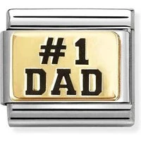 Gold Dad Number 1 Charm