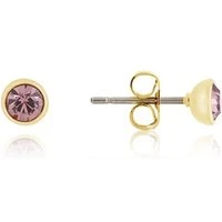 Gold February Stud Earrings - Gold