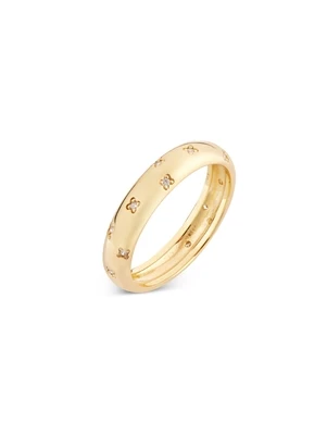 Gold Galaxy Star Band Ring - Ring Size 52 Gold