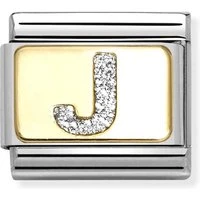 Gold Glitter J Charm