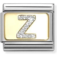 Gold Glitter Z Charm