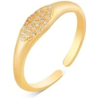 Gold Glitz Adjustable Ring - Gold