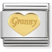 Gold Granny Heart Charm