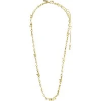 Gold Hallie Organic Crystal Necklace - 38cm