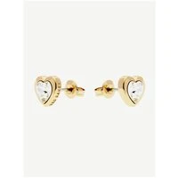 Gold Han Crystal Heart Earring - Gold