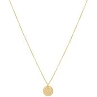 Gold Heart Coin Necklace - 45cm