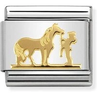 Gold Horse and Rider Charm