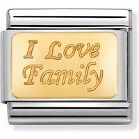 Gold I Love Family Charm