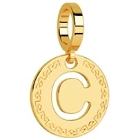 Gold Letter C Charm - Gold