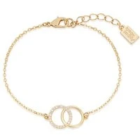 Gold Link Crystal Bracelet - Gold