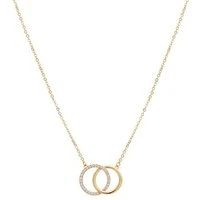 Gold Link Crystal Necklace - Gold