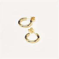 Gold Medium Cloud Hoop Earrings - Gold