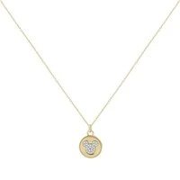 Gold Mickey Double Sided Pendant - Gold