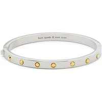 Gold Mix Set in Stone Hinged Bangle - 6cm