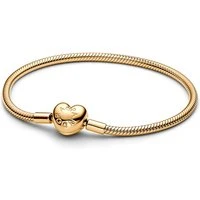 Gold Moments Heart Clasp Bracelet - 17cm