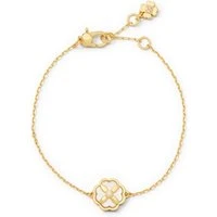 Gold Mother Of Pearl Flower Bracelet - Gold