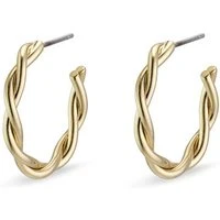 Gold Naja Hoop Earrings