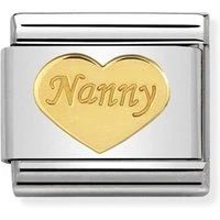 Gold Nanny Heart Charm