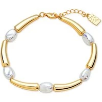 Gold Opal Pearl Bracelet - Gold