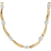 Gold Opal Pearl Necklace - Gold