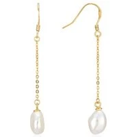 Gold Pearl Drop Earrings - Gold