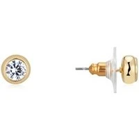 Gold Petite Halo Stud Earrings - Gold