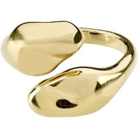 Gold Plated Chantal Pebbles Recycled Ring - Gold