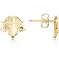 Gold Plated Leaf Studs - Gold