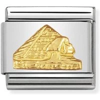 Gold Pyramid Charm - Stainless Steel