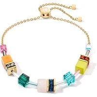 Gold Rainbow GeoCube Slide Bracelet - Gold