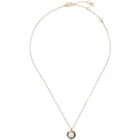 Gold Rainbow Pearl Halo Necklace - 49cm