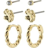 Gold Recycled Emanuelle Earring Set - Gold