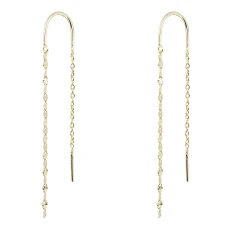 Gold Renata Interest Chain Thread Through Earring