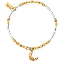 Gold + Silver Luna Moon Bracelet - Gold