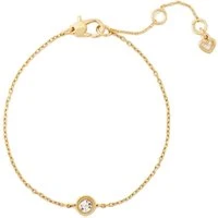 Gold Single Set In Stone Crystal Bracelet - 17cm