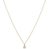 Gold Solitaire Necklace - Gold