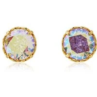 Gold Sparkle Round Earrings