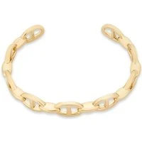 Gold Stainless Steel Anchor Link Bangle - Gold