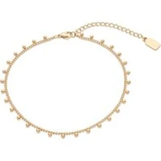 Gold Stainless Steel Ball Chain Anklet - 23cm