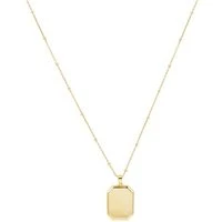 Gold Tag Engraving Necklace - 45cm