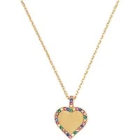 Gold Take Heart Crystal Necklace - Gold