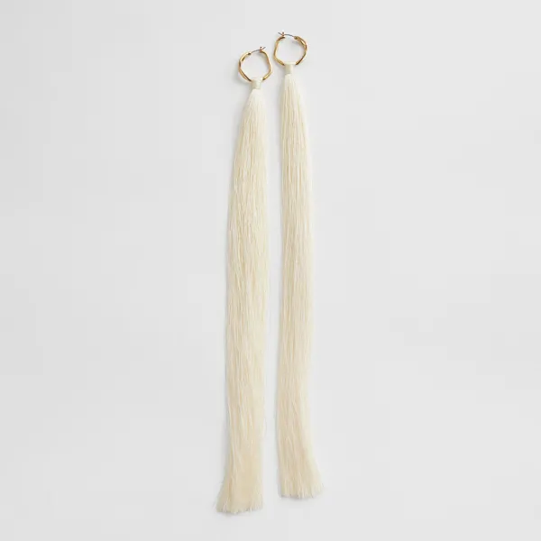 Gold Tassel Hoops