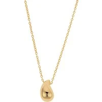 Gold Teardrop Pendant Necklace