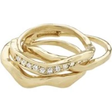 Gold True Pavé Ring 3 in 1 set