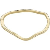 Gold True Pavé Wavy Bangle - Gold