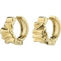 Gold Willpower Recycled Huggie Hoop Earrings - Gold