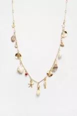 Golden Necklace With Seashells