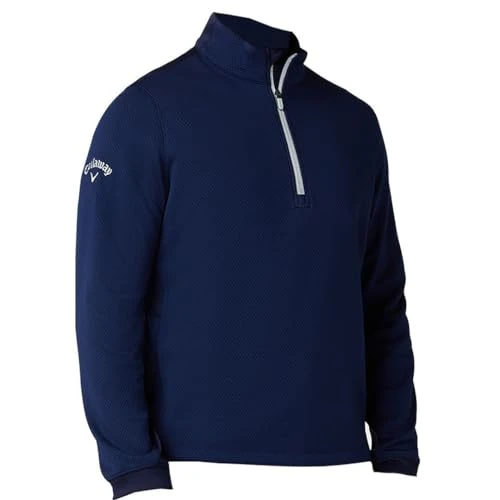 Golf Mens Hex Fleece Sweater - Peacoat - L