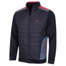 Golf Mens Racer Mixed Media Puffer Jacket - Navy Blazer - M Golf Mens Racer Mixed Media Puffer Jacket - Navy Blazer - M